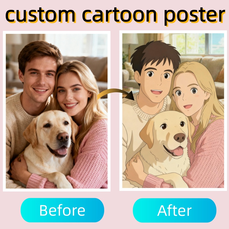 Anime Poster Print - Custom Japanese Anime-Style Character Portrait Posters