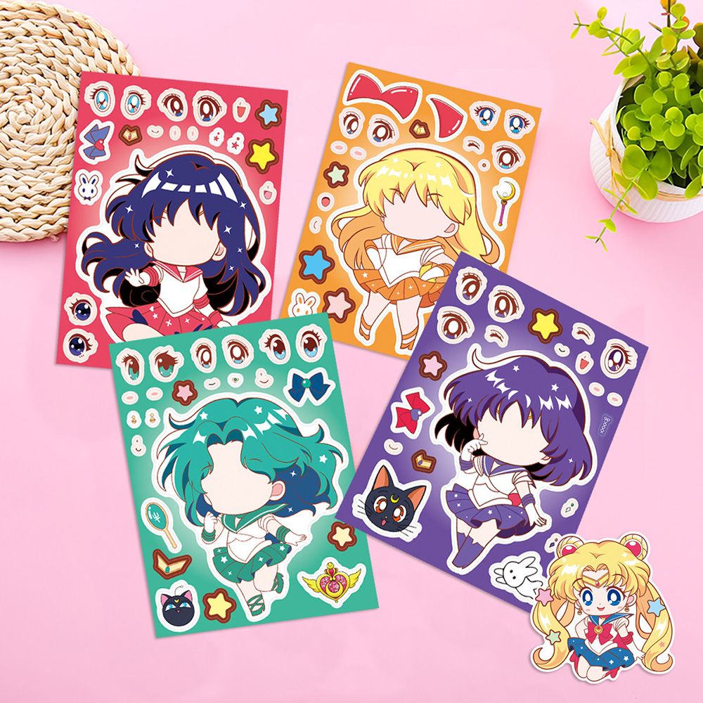 8/16PCS Sailor Moon Face-Chang - огляд і ціна Anime Poster Print